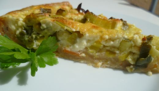 Feta-Gemüse-Quiche mit Olivenöl Feta-Gemüse-Quiche mit Olivenöl
